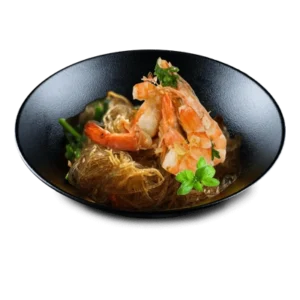 Gambas aux vermicelles