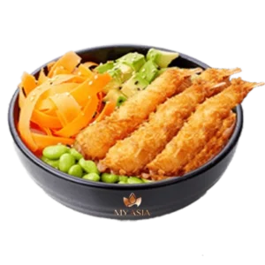 Poké crevette tempura