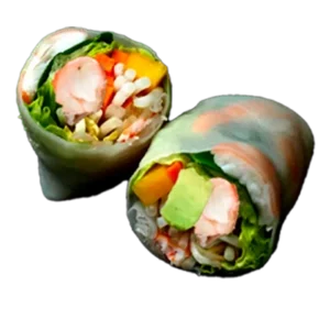 Rouleau de printemps avocat et crevette